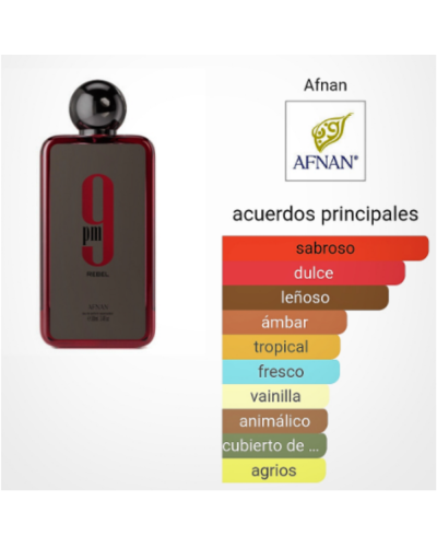9pm REBELL DE AFNAN 100 ML EAU DE PARFUM 1.1 Premium